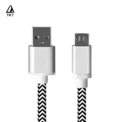Datenübertragungs-USB-Kabel mit Nylongeflecht und Mikrokopf aus Metall